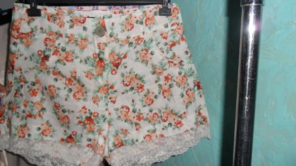 Shorts linho estampado